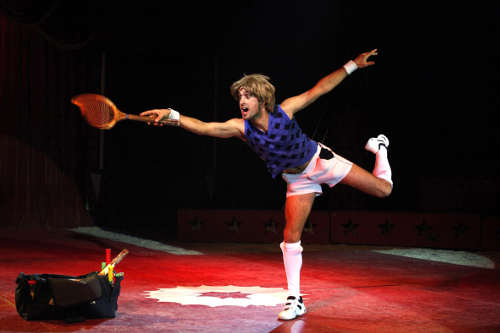 Ricky, profesor de tenis, nos Superroquiños do Festiclown